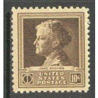 878 10c Jane Addams Fine MNH GA0391