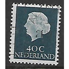 NETHERLANDS 1953 40c SLATE QUEEN JULIANA SG 782 FINE USED#3