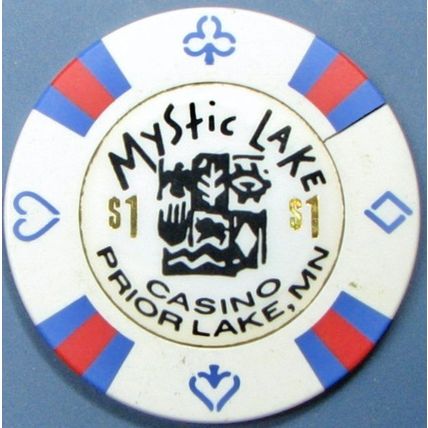 Mystic Lake. $1 Casino Chip. Prior Lake, MN. Z89.