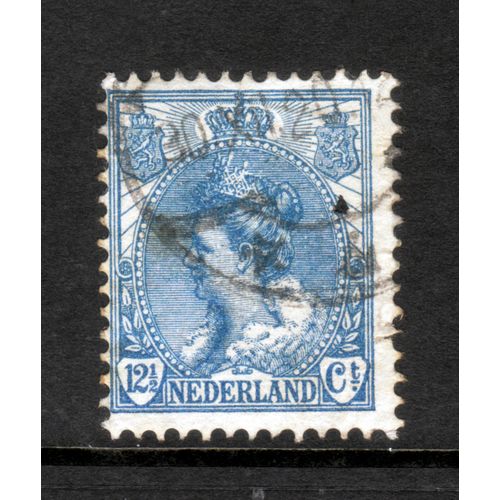 NETHERLANDS 1898 SG 180 12 1/2c BLUE FINE USED #7