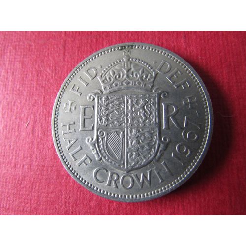 1967 QUEEN ELIZABETH II HALFCROWN FREE POST. (ed) a. AAB