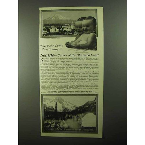 1922 Seattle Washington Ad - This Year Come Vacationing