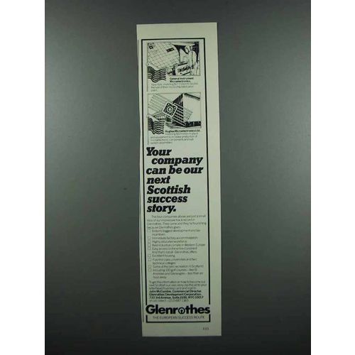 1983 Glenrothes Development Ad - Next Scottish Success