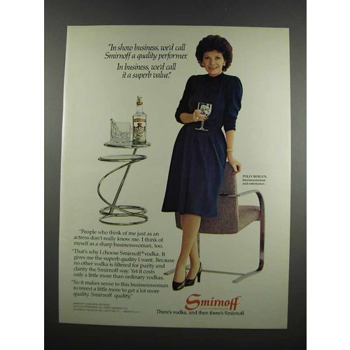 1983 Smirnoff Vodka Ad - Polly Bergen