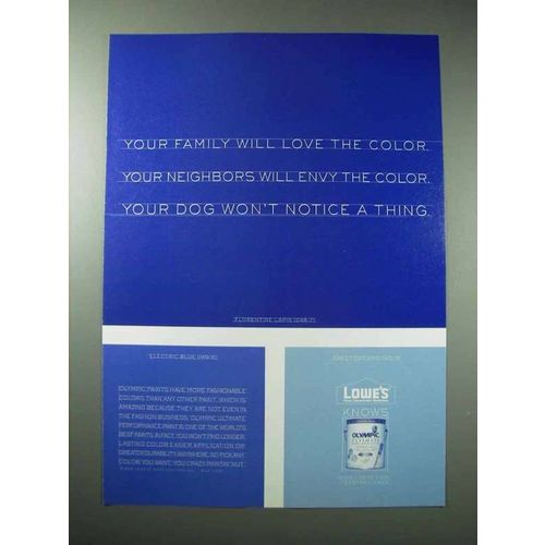 2000 Lowe's Olympic Paint Ad - Your Family Will Love