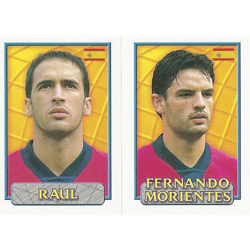 Merlin's Europe 2000 Stickers: No.126 - Spain's: González (Raúl); and Morientes