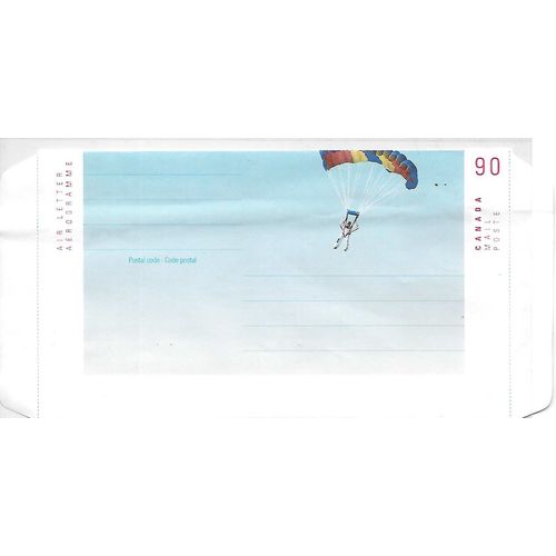 Canada #A73 Aerogram Airletter Sheet MINT. parachute flight