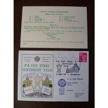 1972 Leeds United v Arsenal Jack Charlton signed Dawn Football Cover 10