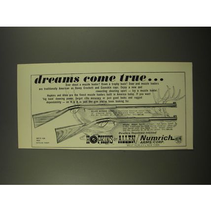 1965 Hopkins & Allen Deluxe Offhand Model and Deluxe Buggy Rifle Advertisement