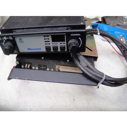 Police Home Office 1980's Marconi RC675 MTR110 Main Radio, Mount, Head & Cable