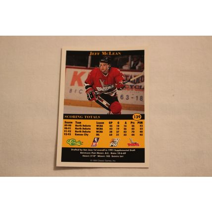 Jeff McLean 1994 Classic Pro Prospects NO. 139
