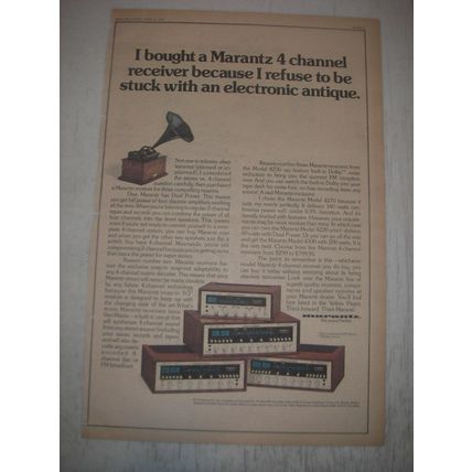 1973 Marantz Receivers Advertisement - 4270, 4220, 4300, 4230