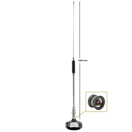 Antena magnética para banda ciudadana CB Albrecht CBM 108 26-30 MHz conector PL