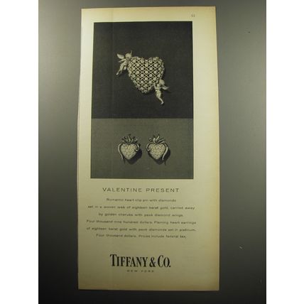 1957 Tiffany & Co. Jewelry Advertisement - Valentine Present