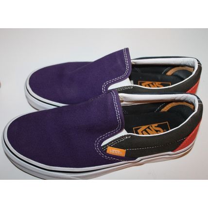 Vans Womens Shoes Size 6 Mens 4.5 Classic Slip On Shoes Purple White w Box