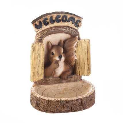 Hanging Squirrel Bird Feeder Cute Gift Outdoor Garden Decor Wildlife Tree