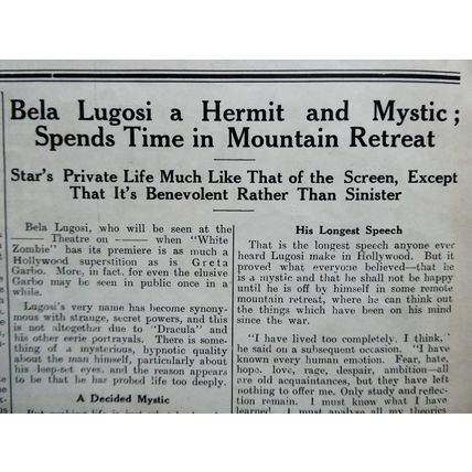 WHITE ZOMBIE (1932) vintage UK Pressbook ***Bela Lugosi, Madge Bellamy***