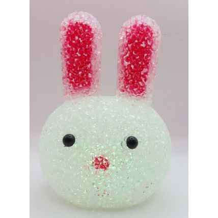 Wascally Wabbit Ornament White Plastic 10.5 CM Gift Home Decor Rabbit Fun Bunny