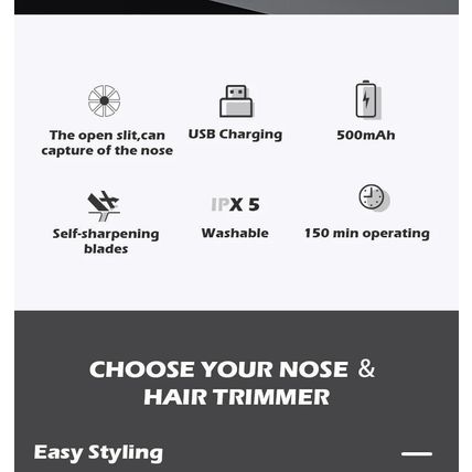 VGR Nose Hair Trimmer Mini Hair Trimmer Electric Nose Shaver Washable V-613