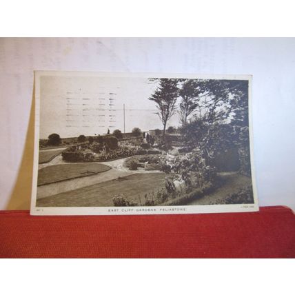 EAST CLIFF GARDENS, FELIXSTOWE Suffolk. used postcard by Tuck 1950 pm =