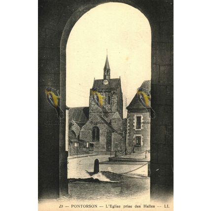Pontorson, L'Eglise Prise Des Halles, France, 23 LL Postcard