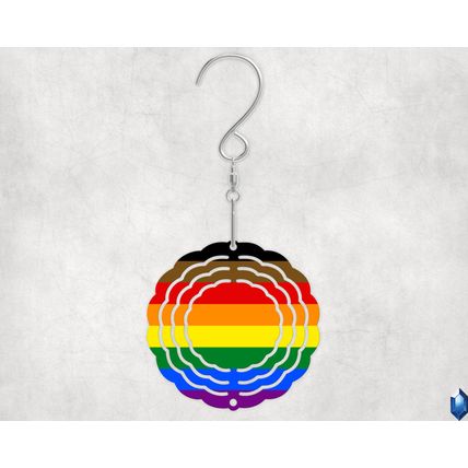 Philadelphia Pride Flag 3 inch Wind Spinner LGBTQIA+ Community Birthday Gift