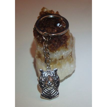 STUNNING TIGER KEY RING WITH KEY CHAIN & VELVET GIFT BAG