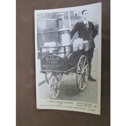 Collectorcard reproduction Advertising Postcard - A Chertsey Milkman, Surrey