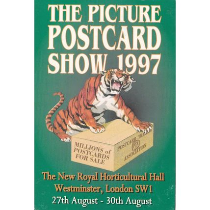 Picture Postcard Show 1997 London Advertising Postcard unused marks on face