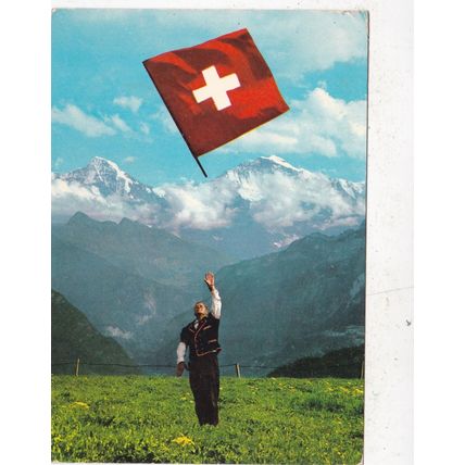 Fahneschwinger Switzerland Postcard posted 1975 creased