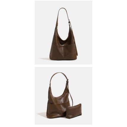 Women Crescent Hobo Bags Trendy Purses Brown