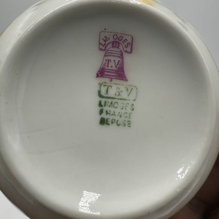 Antique T&V Limoges France Roses Gold Gilt Hand Painted Edwardian Age Tea Cup