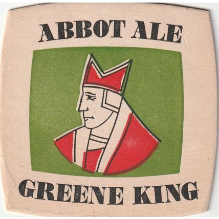 BEER MAT - GREENE KING BREWERY - ABBOT ALE - (Cat No 026) - (1969)