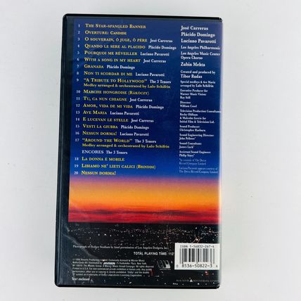Carreras Domingo Pavarotti The Three Tenors in Concert 1990 & 1994 VHS Tape Lot