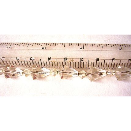 Vintage Necklace Cone Glass Beads on Fine Chain Austrian Crystal (1 Spacer loss)