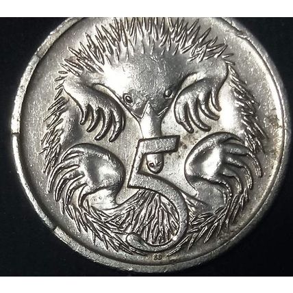 Australia 1999 5c Echidna - "Rim Cud" REVERSE - Circulated
