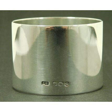Vintage Solid Sterling Silver Unengraved Serviette Napkin Ring 1945 By Viners