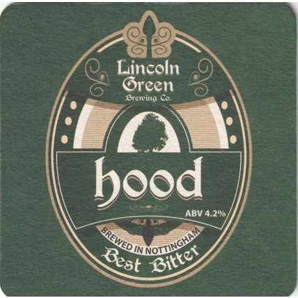 BEER MAT - LINCOLN BREWING CO - HOOD BEST BITTER - (Cat No 001) - (2012)