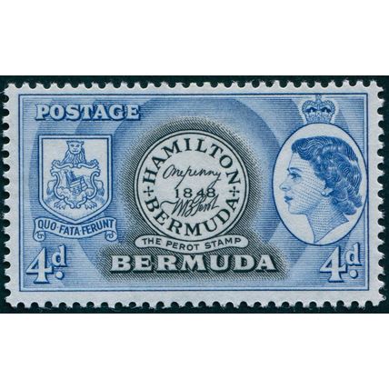 Bermuda 1953 4d black & bright blue SG141 unused