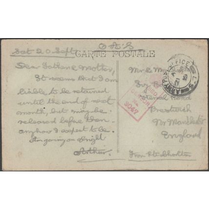 Rue Cannebière, Marseille, 1919 - CPA PB5 - Army Post Office