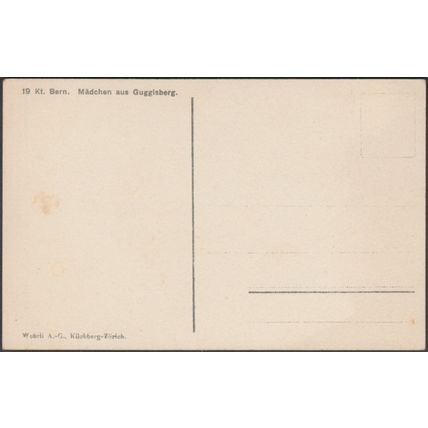 Mädchen aus Guggisberg, Kanton Bern, c.1910 - Wehrli AK