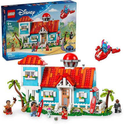 LEGO Disney Lilo and Stitch Beach House Toy - Building Playset for Kids, Girls a