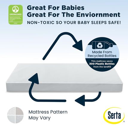 Serta Perfect Start Limited Dual Sided Baby Crib Mattress and Toddler Mattress,