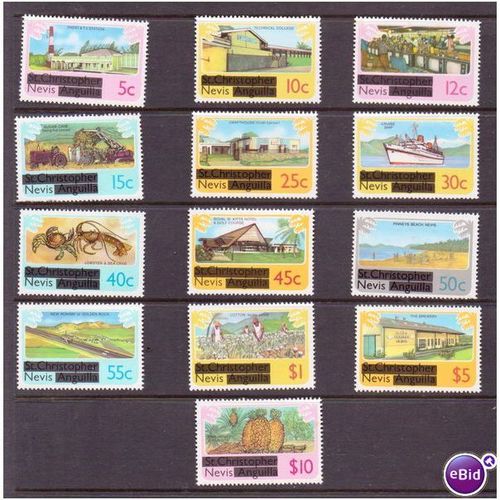 nevis stamps sg37 sg49 mnh set