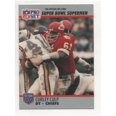 PRO SET 1990 Super Bowl Supermen card No.82 Curley Culp, Chiefs