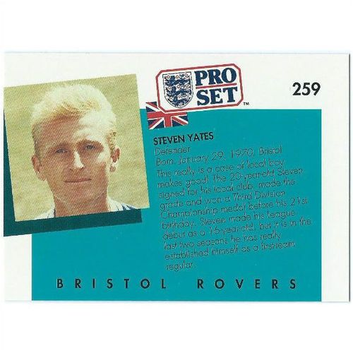 1990/1991 Pro Set Footbal - #259 - Steven Yates