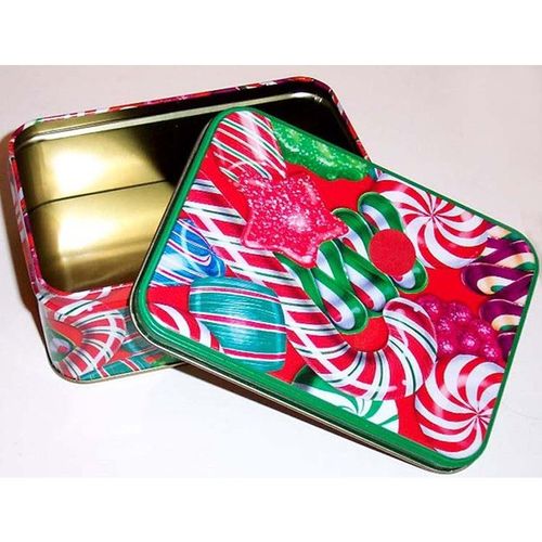 Christmas Candy, Candycane Tin Box