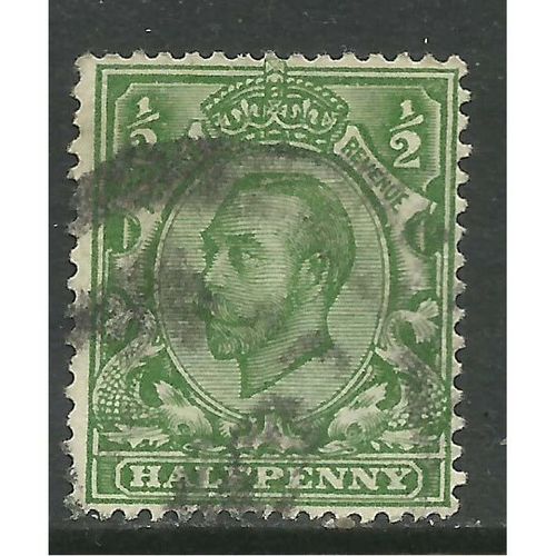 GB 1912 - 13 KGV 1/2d Green used stamp Wmk 103. ( J199 )