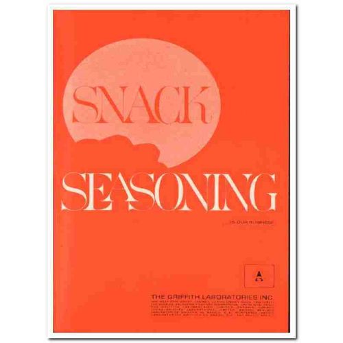 griffith laboratories inc 1967 snack seasoning food vintage ad
