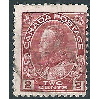 Canada 1911 SG201 2c Deep Rose-Red Fine Used.. ..